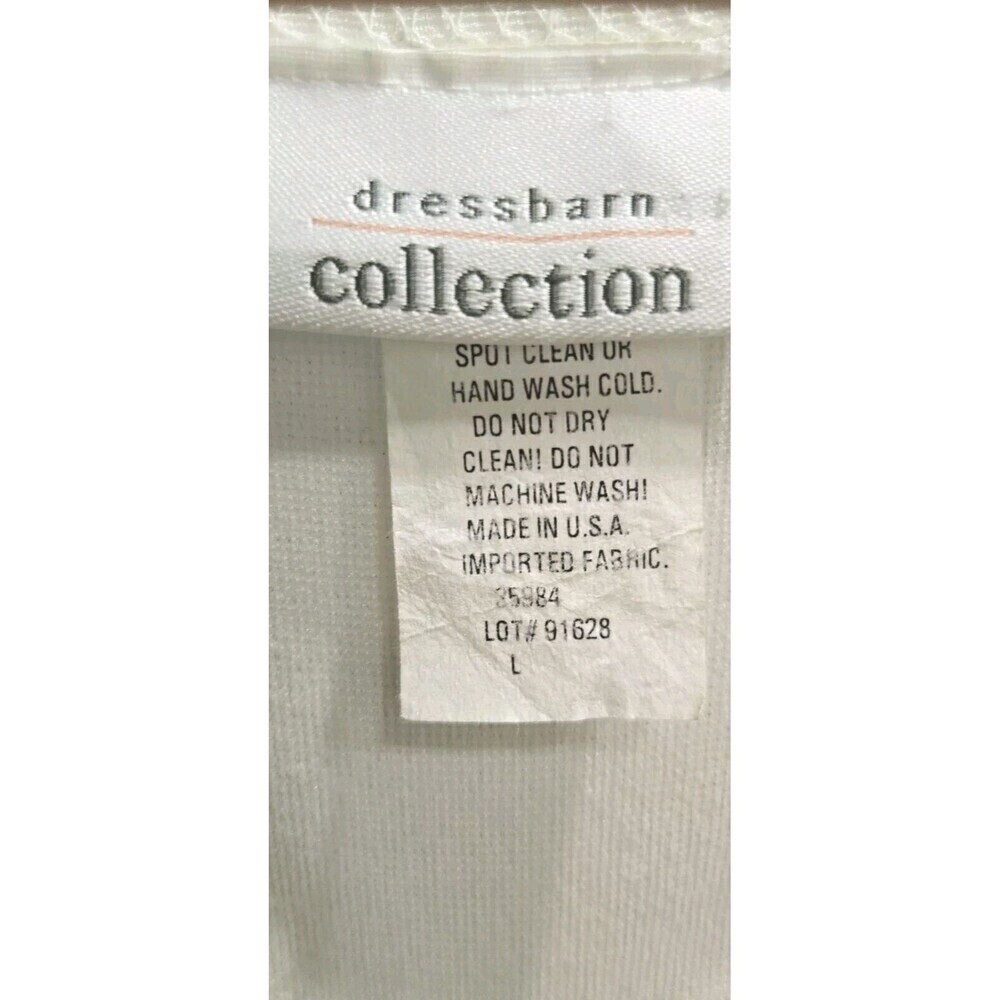 Vintage Dress Barn Cream Beaded Sequin Blouse Scalloped Trim Size Large Event - Picture 2 of 6